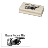 ご注意ください – ヴィンテージポインティング手 ラバースタンプ (押印)