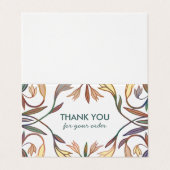 ご注文ありがとうございましたシックなリリエレガントーのフレーム 名刺 (外部フラット)