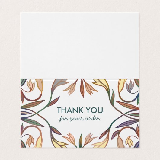 ご注文ありがとうございましたシックなリリエレガントーのフレーム 名刺 (外部フラット)