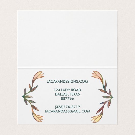 ご注文ありがとうございましたシックなリリエレガントーのフレーム 名刺 (内部フラット)