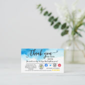 ご注文ありがとうございますカードの注文フォローアップを挿入してください 紹介カード (スタンド正面)