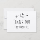 ご注文ありがとうございますクラフト紙 サンキューカード (正面)