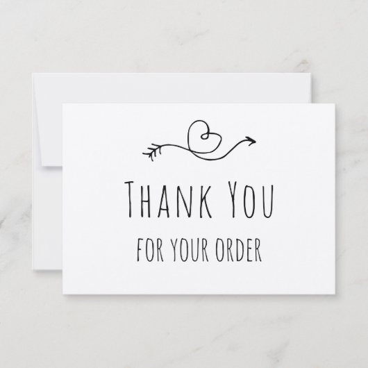 ご注文ありがとうございますクラフト紙 サンキューカード (正面)