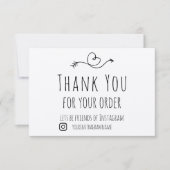 ご注文ありがとうございますクラフト紙 サンキューカード (正面)