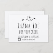 ご注文ありがとうございますクラフト紙 サンキューカード (正面/裏面)