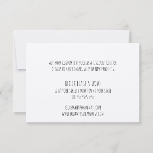 ご注文ありがとうございますクラフト紙 サンキューカード (裏面)