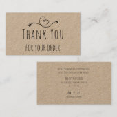 ご注文ありがとうございますクラフト紙 名刺 (正面/裏面)