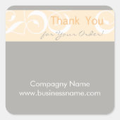ご注文ありがとうございますグレイ企業のステッカー スクエアシール (正面)