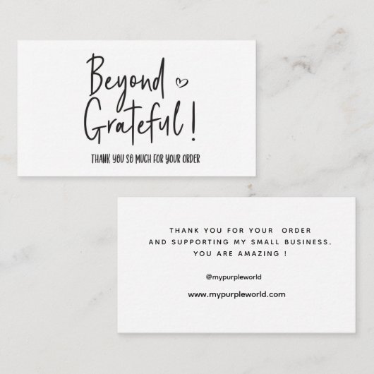 ご注文ありがとうございますスモールブランディング 名刺 (正面/裏面)