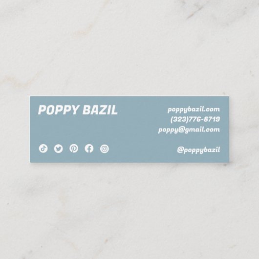 ご注文ありがとうございますソーシャルメディアのアイコンChic スキニー名刺 (裏面)