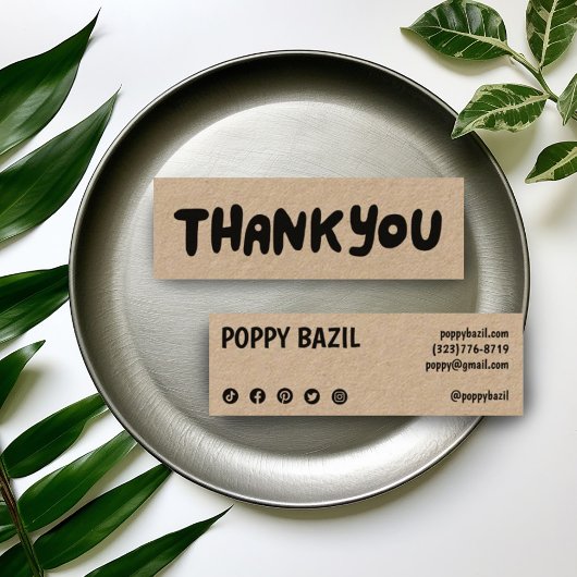 ご注文ありがとうございますソーシャルメディアのアイコンKraft スキニー名刺