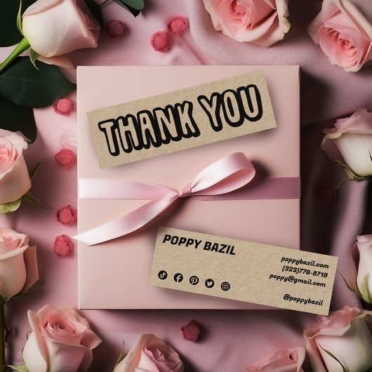 ご注文ありがとうございますソーシャルメディアのアイコンKraft スキニー名刺