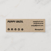 ご注文ありがとうございますソーシャルメディアのアイコンKraft スキニー名刺 (裏面)