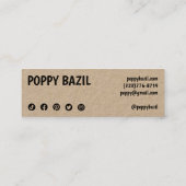 ご注文ありがとうございますソーシャルメディアのアイコンKraft スキニー名刺 (裏面)