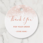 ご注文ありがとうございますバラ金ゴールドグリッター フェイバータグ (正面)