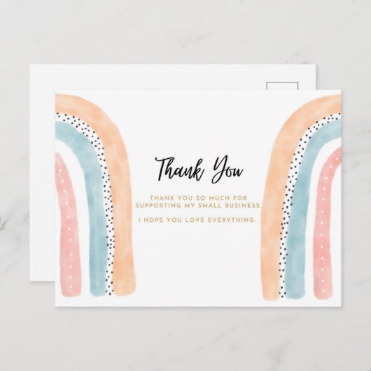 ご注文ありがとうございますパッケージの挿入 ポストカード (正面/裏面)