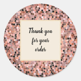 ご注文ありがとうございますプロフェッショナルピンクモザイク ラウンドシール