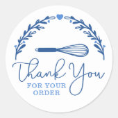 ご注文ありがとうございますベーカリーウィスク&リース ラウンドシール (正面)