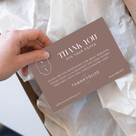 ご注文ありがとうございますミニマルカスタムMonogram サンキューカード