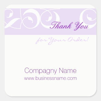 ご注文ありがとうございます企業のDホワイトステッカー スクエアシール