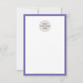 ご注文ありがとうございます白いインク紫 サンキューカード (裏面)