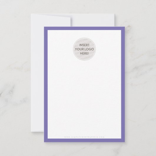 ご注文ありがとうございます白いインク紫 サンキューカード (裏面)