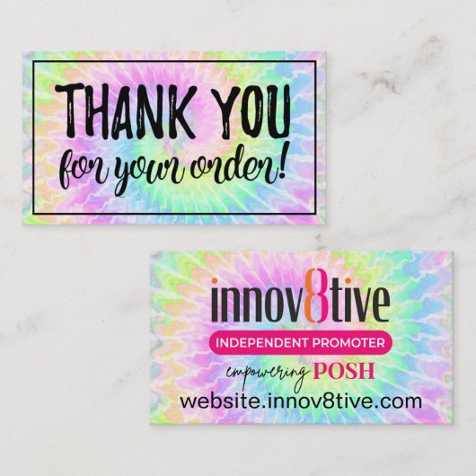 ご注文ありがとうございます絞り染めポーカード 名刺 (正面/裏面)