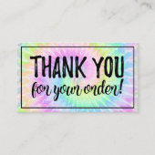 ご注文ありがとうございます絞り染めポーカード 名刺 (正面)