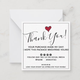 ご注文ありがとうございます購入した日 ノートカード