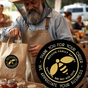 ご注文ありがとうございます金ゴールドビーApiar Honey ラウンドシール