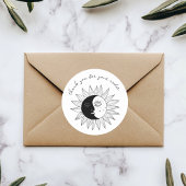 「ご注文ありがとうございます」かわいいカスタム太陽&月 ラウンドシール