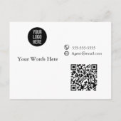 ご注文ありがとうございます カスタムビジネス挿入カード 案内ポストカード (裏面)