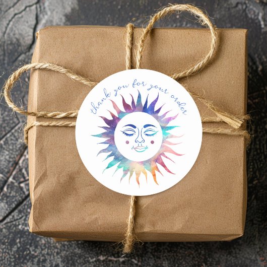 「ご注文ありがとうございます」カラフルカスタムSun ラウンドシール