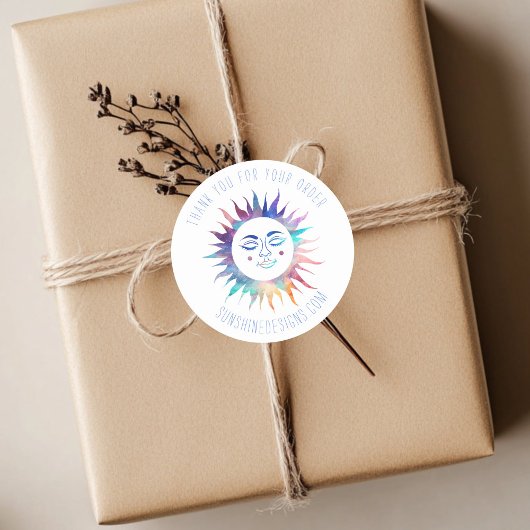 「ご注文ありがとうございます」カラフルカスタムSun ラウンドシール