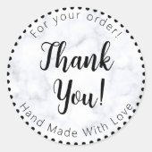 ご注文ありがとうございます/シール/大理石 ラウンドシール (正面)