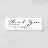 ご注文ありがとうございます スキニー名刺 (正面)