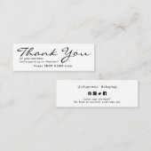 ご注文ありがとうございます スキニー名刺 (正面/裏面)