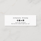 ご注文ありがとうございます スキニー名刺 (裏面)