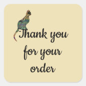 ご注文ありがとうございます スクエアシール (正面)