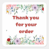 ご注文ありがとうございます スクエアシール (正面)
