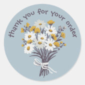 「ご注文ありがとうございます」デイジーブーケカスタムー ラウンドシール (正面)
