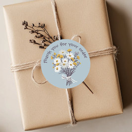 「ご注文ありがとうございます」デイジーブーケカスタムー ラウンドシール