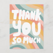 ご注文ありがとうございます！ パステル レインボー ストライプ カスタム ポストカード (正面)