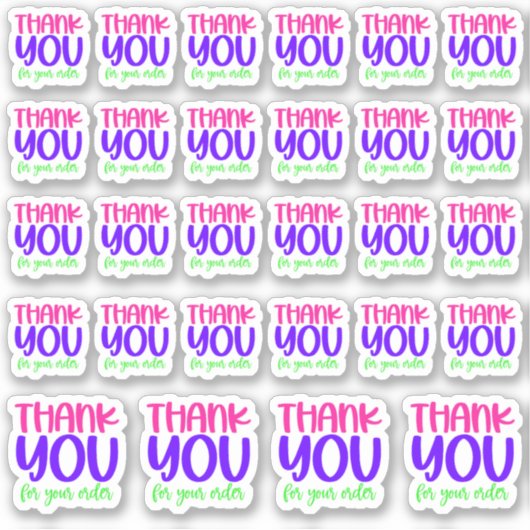 ご注文ありがとうございます – ビニールステッカー シール (正面)