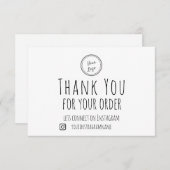 ご注文ありがとうございます |ロゴの追加 サンキューカード (正面/裏面)