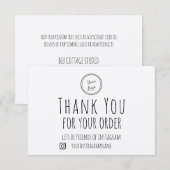 ご注文ありがとうございます |ロゴ |クラフト紙 サンキューカード (正面/裏面)