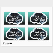 ご注文ありがとうございます 長方形シール (シート)