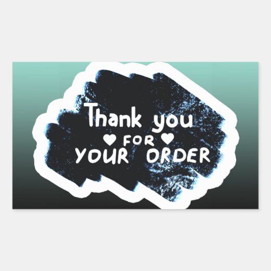 ご注文ありがとうございます 長方形シール (正面)