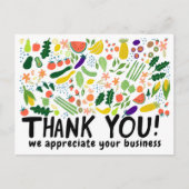 ご注文ありがとうございます! 食品・果物・野菜 カスタムQRコード ポストカード (正面)