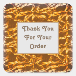 ご注文ありがとうございますBright エレガント金ゴールド スクエアシール